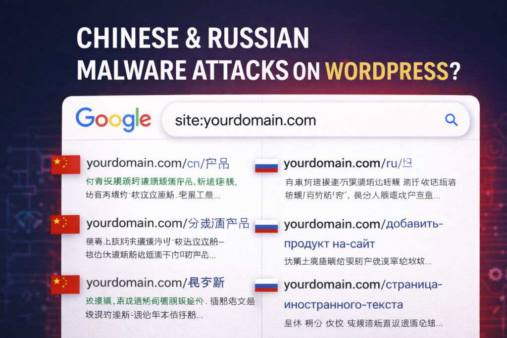 Chinese & Russian Malware Attacks on WordPress
