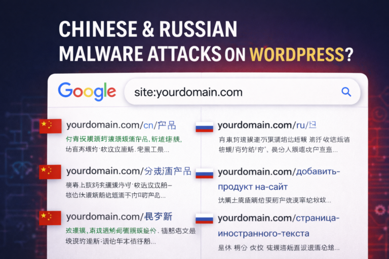 Chinese & Russian Malware Attacks on WordPress